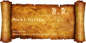 Merkl Ulrika névjegykártya